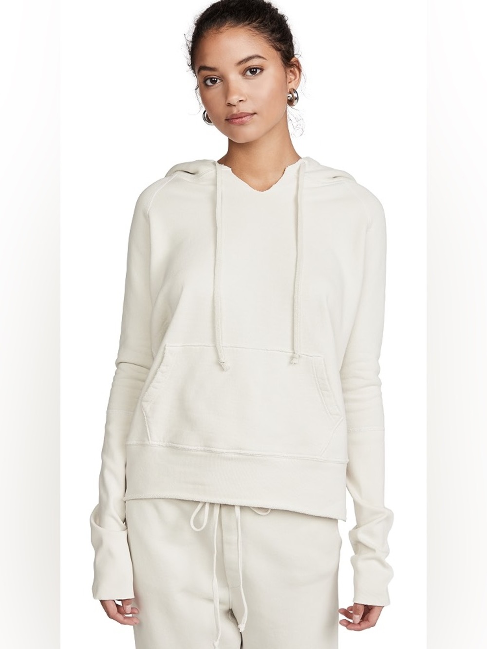 Nili Lotan Janie Hoodie in Chalk
